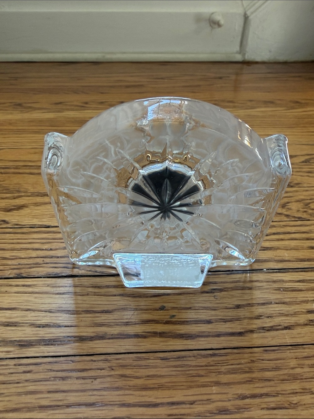 Mikasa Frosted Clear Glass Clock with Gold Trim Never Used Not Tested In Box - Picture 2 of 9